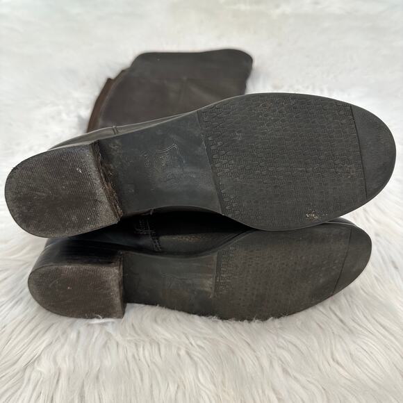 Ros Hommerson Over The Knee High Leather Boot Horsebit Flat Riding Boots, Brown - Picture 6 of 7